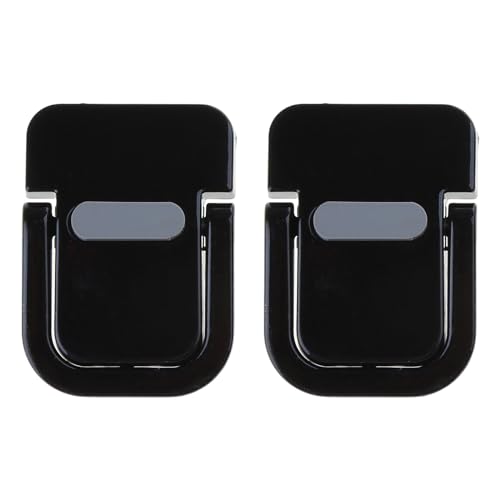 2Pcs Invisible Laptops Stand Portable Foldable Cooling Ergonomics Lightweight Bracket Mount Easy to Carry - color: Black