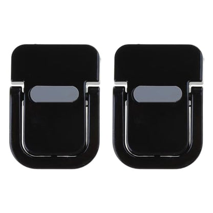 2Pcs Invisible Laptops Stand Portable Foldable Cooling Ergonomics Lightweight Bracket Mount Easy to Carry - color: Black