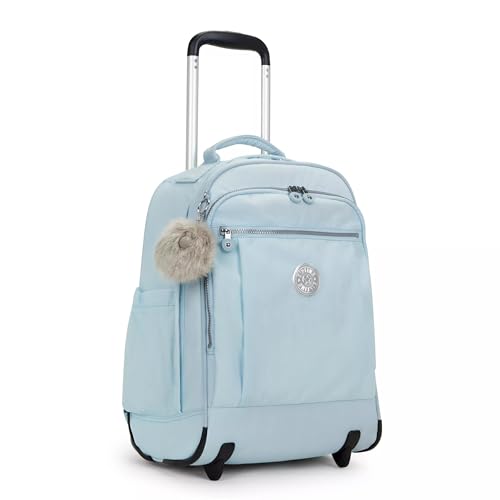 Kipling Women's Gaze 2 Wheel Rolling Backpack - color: Bridal Blue