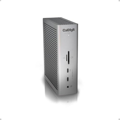 CalDigit TS5 Thunderbolt 5 Dock - 15 Port, 140W Charging, 80Gb/s TBT 5 x 4, USB-C 10Gb x 3, USB-A x2, 2.5Gb Ethernet, Dual 8K@60Hz Displays, SD & microSD UHS-II, 1m Braided Cable, Space Gray 240W PSU | Includes Thunderbolt 5 cable, rubber feet and 240W po