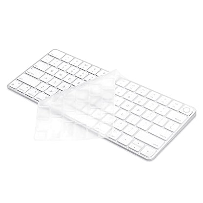 ProElife Keyboard Cover Skin for 2024-2021 Apple Magic Keyboard 3 with Touch ID A3118 A2449 Ultra Thin Silicone Keyboard Protector for iMac 24'' / Mac mini M4 M2 M1 Chip Keyboard Accessories (Clear) | Clear, Non-interference Design for ID Key, Dust-proof,