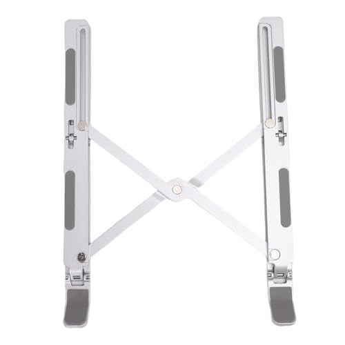 Foldable Laptop Stand for Air Pro Under 15.6 Inch, Portable Aluminum Alloy Heat Dissipation Computer Riser with 7 Angle Adjustment, Ergonomic Nonslip Holder for Desk