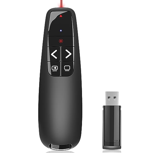 Presentation Clickers for PowerPoint, Clicker for Laptop Presentations Remote, USB Wireless Presenter Remote, Power Point Remote Clicker for Computer/Mac/PPT/Google Slide Advancer - style: 1 Unit