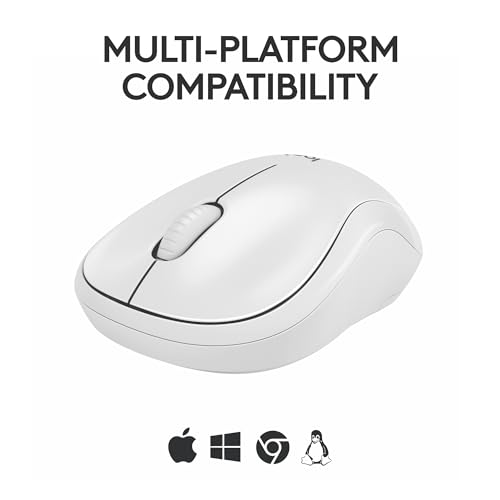 Logitech M240 Compact Silent Bluetooth Wireless Mouse - Off White | Bluetooth connectivity, no USB receiver, quiet clicks, 3 non-customizable buttons, 18-month battery life, PC Mac compatible - color: Off White, size: 1 Pack, style: Bluetooth