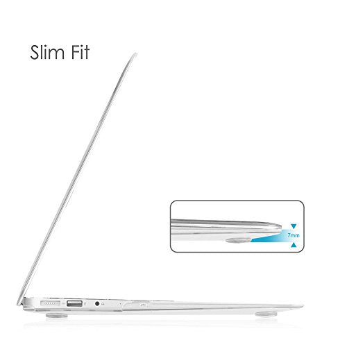 Fintie Case for MacBook Air 13 Inch - Fits Previous Generations A1466 / A1369 (Not Fit MacBook Air 13 with Touch ID A2337 (M1) / A2179 / A1932), Slim Snap On Hard Shell Protective Cover, Crystal Clear