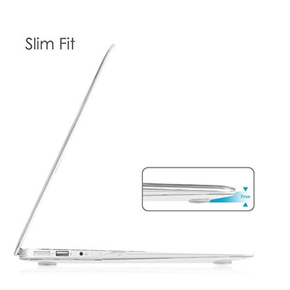 Fintie Case for MacBook Air 13 Inch - Fits Previous Generations A1466 / A1369 (Not Fit MacBook Air 13 with Touch ID A2337 (M1) / A2179 / A1932), Slim Snap On Hard Shell Protective Cover, Crystal Clear