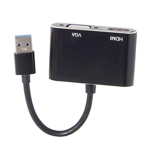 chenyang USB 3.0 2.0 to HDMI VGA HDTV Adapter Cable External Graphics Card for Windows Laptop - color: USB 3.0 2.0 to HDMI VGA
