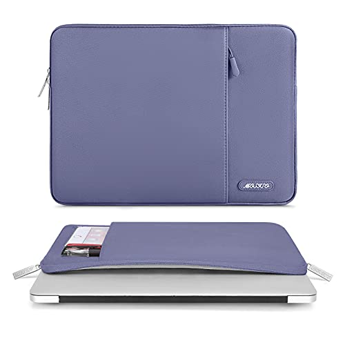 MOSISO Laptop Case 13 inch, Laptop Sleeve Bag with Pocket | Compatible with MacBook Neo A3404 2026/Air/Pro 13 M5/M4/M3/M2/M1 2026-2016, Polyester Vertical Computer Bag, Lavender Gray - color: Lavender Gray, size: 13 inch