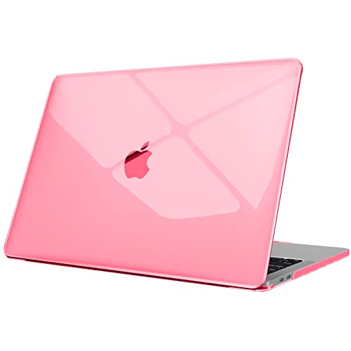 Fintie Hard Shell Case for MacBook Pro 13 Inch, Crystal Pink | A2338(M2 M1) A2251 A2289 A2159 A1989 A1706 A1708 (2016-2023) with/Without Touch Bar, Snap-On Cover, Lightweight - color: Crystal Pink, size: Pro 13 Inch