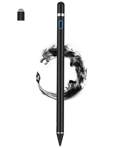 Stylus Pens Compatible for iOS&Android Touch Screens, iPad Pencil with Dual Touch Function, Fine Point Rechargeable Stylus Pen for iPad/Android/iPhone/Cellphone/Tablet Pen/Nintendo Switch 2 - Black - color: Black Pen with Two Cap