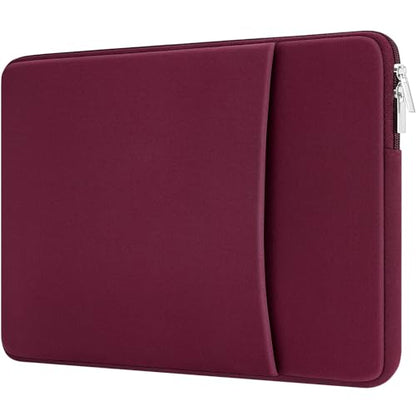 15 Inch Laptop Sleeve Case Compatible with MacBook Air 15 inch M4 M3 M2, Shockproof Computer Protective Cover Bag with Pocket, Red - color: Red, size: 15"-15.4"