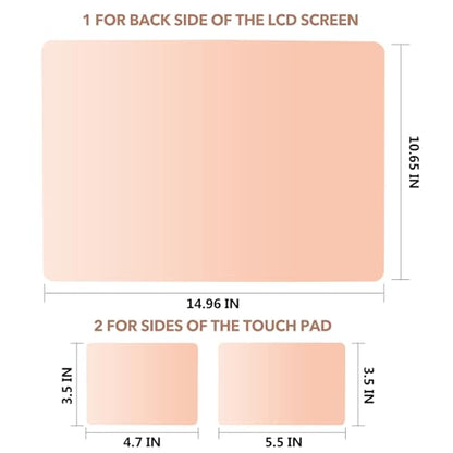 AIMSA Laptop Skin Sticker Cover Decal, 12 13 13.3 14 15 15.4 15.6 inch Laptop Vinyl Skin Sticker Cover Notebook Art Deco Protector Notebook PC, Light Orange Gradient - color: Light Orange Gradient