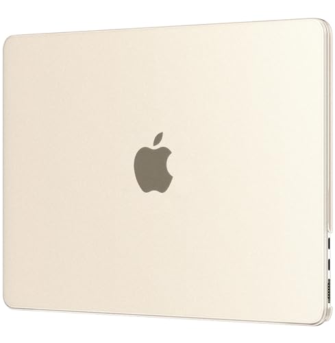 EooCoo Case for MacBook Air 13 inch M5 M4 M3 M2 2026-2022, Starlight Clear | Color Match, Scratch & Fingerprint Resistant, Easy Snap-On, Matte Protective Cover, Model: A3449 A3240 A3113 A2681 - color: Starlight Clear, size: Macbook Air 13.6 Inch