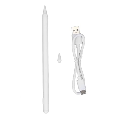 SUNGOOYUE Tilt Pressure Stilo Pen Sensitivity with Palm Rejection and Fast Load - 1.5mm Interchangeable Tie for Sketching, Coloring (White) - color: White
