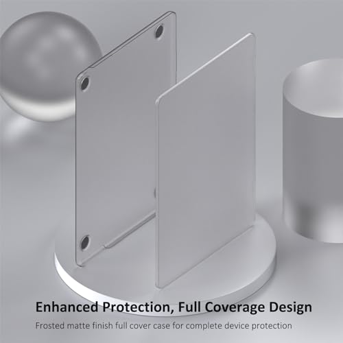 Case for MacBook Air 13 inch 2026 M5, 2022-2025 M4/M3/M2 | Matte Clear Plastic Hardshell & Keyboard Cover for Mac Air 13.6 inch Case A3449 A3240 A3113 A2681, Frosted Clear - color: 01 Frosted Clear