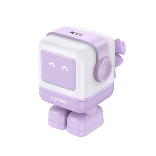UGREEN Uno 30W USB C Charger Block, Compact Nexode Robot GaN Fast Charger for iPhone 17/16/15/14, Galaxy S26/S25/S24/S23, Pixel 10/9/8/7, MacBook Neo/Air, iPad Pro, Kawaii Purple - color: Purple