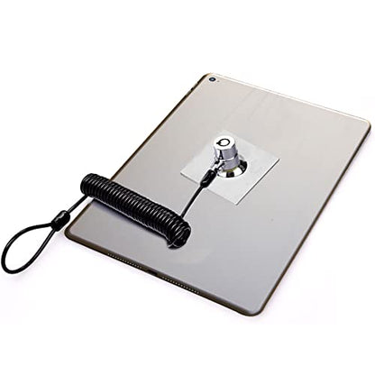 Laptop Cable Lock Hardware Security Cable Lock Anti Theft Combination Lock for iPad Tablet Laptop MacBook and All Other Notebooks and Tablets - color: Square silver 2pcs