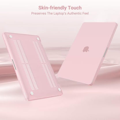 MOSISO Compatible with MacBook Pro 13 inch Case M2 M1, Rose Quartz | Plastic Hard Shell Case Cover 2026-2016A2338 A2251 A2289 A2159 A1989 A1708 A1706 with/without Touch Bar - color: Rose Quartz