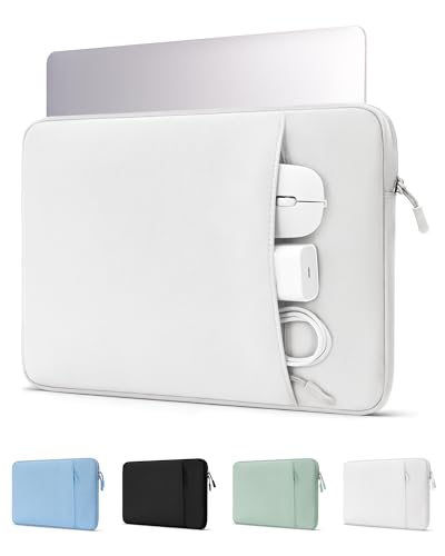 ProCase Laptop Sleeve 14" for MacBook Pro 14 Inch M5/M4/M3/M2/M1 2026-2021 | Slim Travel Sleeve with Soft Plush Lining & Large Front Pocket, Water-Resistant, Also Fit 14" HP Dell Lenovo ASUS Acer - color: Silver, size: 14-inch
