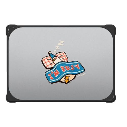 CASETiFY Bounce MacBook Air 15" (M2 - M5) Case [Enhanced Protective Corner Design/Ventilation Cutouts/Anti-Slip Grip] - I'm Busy by Ssebong - Clear Black - color: I'm Busy by Ssebong
