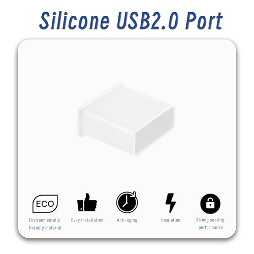 10 PCS USB2.0 Port Anti-dust Plugs, PE Covers Caps Stoppers, Port Protector for PC Computer Laptop Router Network Hub or Other Standard USB 2.0, 0.51 x 0.2 (LxW) - size: USB2.0/Transparent/10 PCS