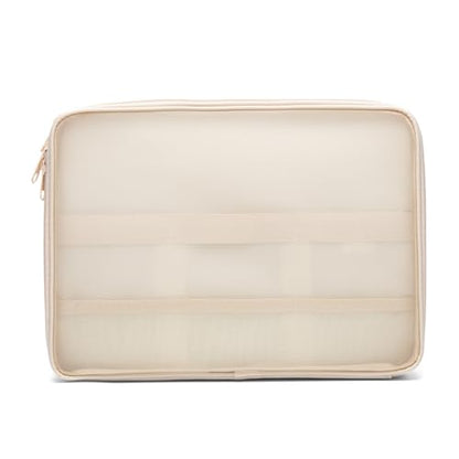 CONMOTO Laptop Case Sleeve,13 inch 15inch Computer Carrying Bag Laptop Sleeve Compatible for MacBook Air/Pro, HP, Dell, Lenovo, Acer - color: Beige, size: 15 inch