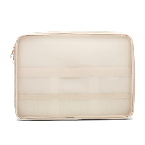 CONMOTO Laptop Case Sleeve,13 inch 15inch Computer Carrying Bag Laptop Sleeve Compatible for MacBook Air/Pro, HP, Dell, Lenovo, Acer - color: Beige, size: 13 inch