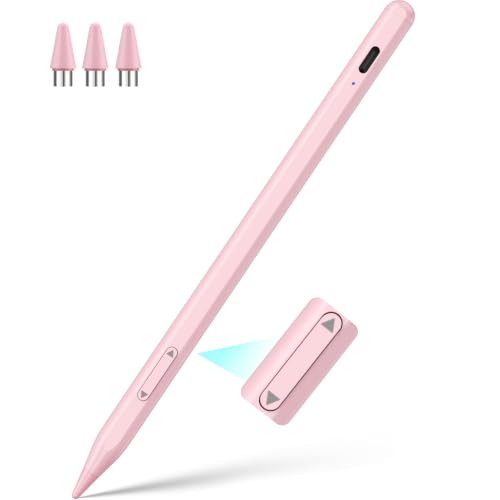 Universal Stylus Pen for iPhone, 2X Fast Charge Stylus Pencil for ipad | Compatible with iPhone, Apple ipad Pro Air Mini, Android, Tablet, All Touchscreen,Pink - color: pink