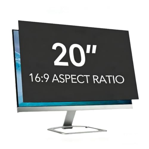 Removable Laptop Privacy Screen Anti Glare Blue Light Screen Protector 16:9 Aspect Removable Anti Glare Blue Light Filter Protector Fully Removable(20inch/44.1x24.8 cm) - size: 20inch/44.1x24.8 cm