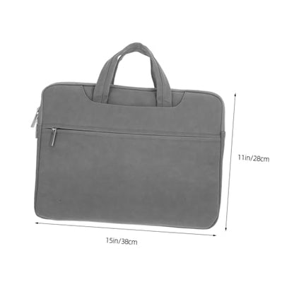 COHEALI Laptop Sleeve Case Multiple Pockets Pu Protective Tote for Business Travel and College Fit for Notebook Extra Compartment for Accessories