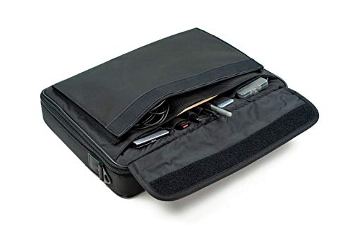 MCY LT15 Rugged 15-inch Laptop Messenger Suitcase Bag with ABS Hard Shell Frames - Black - size: 17-inch