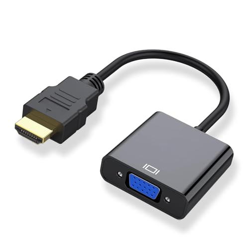 Cyberguys! VGA to HDMI Adapter Cable, 1080P VGA to HDMI Converter for Monitor, PC, Laptop, TV Box, Xbox, Plug & Play Gold-Plated VGA to HDMI Cable Adapter