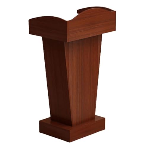 Lectern Podium Stand, Podium Stand Lecterns Minimalist Podium Stand with Drawers and Open Storage Lecterns Wood Conference Table Portable Teacher Podiums Has Many uses - color: Teak
