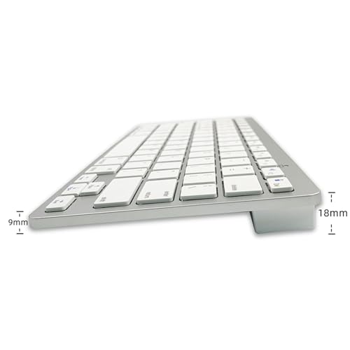 Wireless Thai Keyboard, Minority Language Ultra Thin Lightweight Silent Bluetooth Keyboards for Laptop/Computer/Surface/Desktop/Smart TV (Thai) - style: Thai