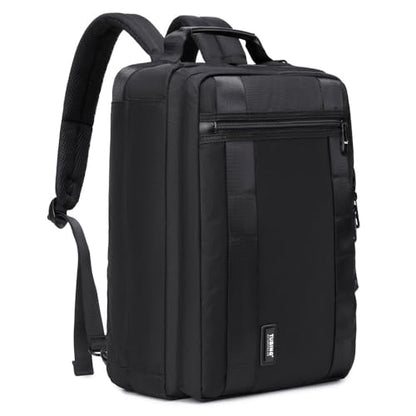 3 in 1 Laptop Bag for Men 15.6-17 Inch Computer Bag Laptop Backpack Convertible Briefcase Messenger Shoulder Bag Work Business Backpack Travel Bag for Men/Women Black