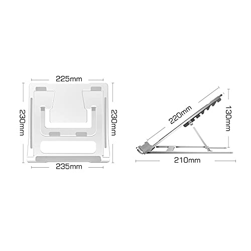 Folding Portable Laptop Stand Angle/Height Adjustable Aluminum Alloy Notebook Computer Bracket Heat Dissipation