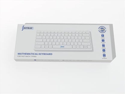 Mathematical Keyboard — Write Math & Equations Faster on Windows PC | 55 Symbols & Shortcuts for Any Editor or Browser | 2.4G Wireless + Bluetooth | USB-C Rechargeable | US Layout |