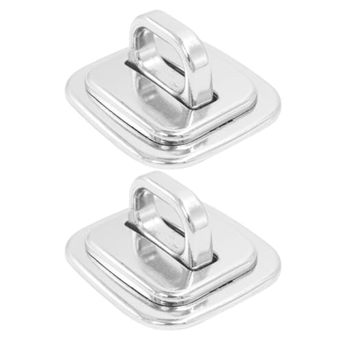 2pcs Laptop Security Lock Anchors with Zinc Alloy Fixed Base, Anti-Theft Solution for Notebooks and Laptops, Silver Desk Mount Anchor for Study and Travel