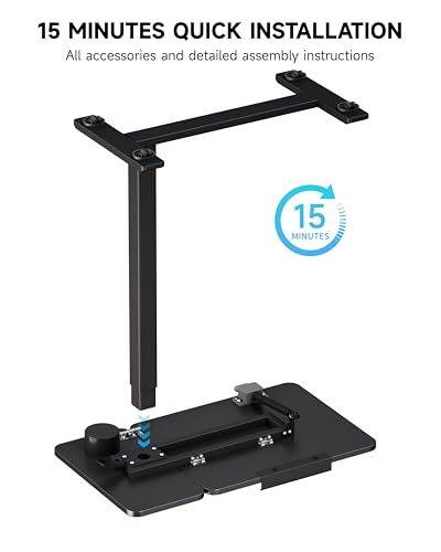 BZIUM Overbed Bedside Table with Hidden Wheels, Adjustable Medical Tilt Top Hospital Bed Table Over The Bed, Rolling Desk Mobile Standing Desk (27.6x15.8, Black) - color: Black, size: 27.6x15.8 Inch