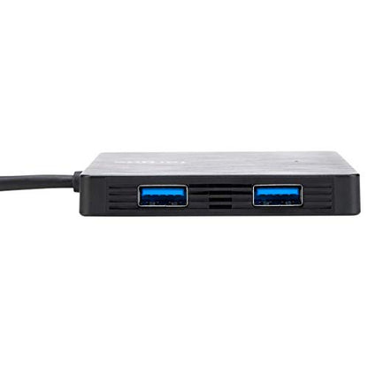 Targus USB-C to 2-Port USB 3.0 and 1 USB-C Hub with Power Pass-Through, 2.5 x 2.44 x 0.63 Inches, Black (ACH928USZ) - style: USB-C to 2-Port USB 3.0 and 1 USB-C Hub