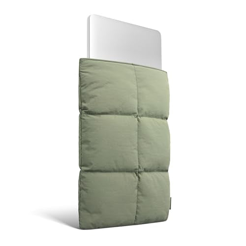 Comfyable Puffy Laptop Sleeve 13 Inch 14 Inch, Quilted Puffer Laptop Carrying Case, Pillow Case Compatible with MacBook Air M4 2025 M3 M2 M1, MacBook Pro M5 M4 Pro/Max, Green - color: Green, size: For 13"-14" Mac Air / Mac Pro