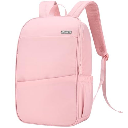 MAXTOP Deep Storage Laptop Backpack Business Anti-theft Backpacks[Water Resistant] College Computer Bookbag Fits 16 Inch Laptop - color: Light Pink, size: 15.6 inch, style: Daypack Backpacks