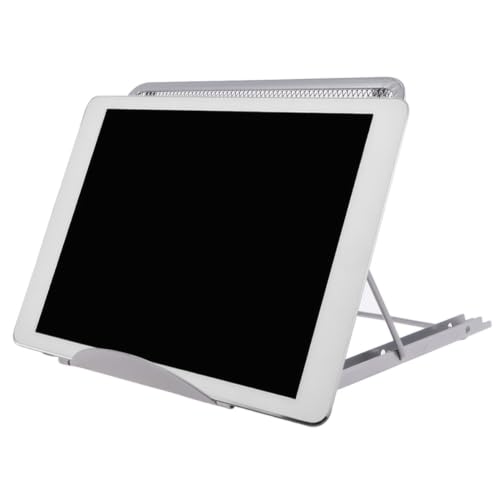 Levemolo Adjustable Laptop Stand with 6-Gear Angle Steel Bracket, Portable and Steady Laptop Holder for Home and Work, Folding Notebook Support for Travel and Desk Use