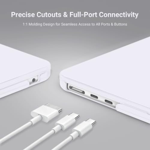 MOSISO Compatible with MacBook Air 13 inch Case M5 2026 M4 M3 M2 2025-2022 | A3449 A3240 A3113 A2681, Scratches-Resistant Protective Hard Shell for MacBook Air 13.6 inch Case, White - color: White