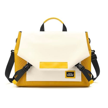 Multifunctional laptop bag, 13.3-16 inch waterproof laptop bag, casual crossbody shoulder handbag for men and women - color: Turmeric Milk White