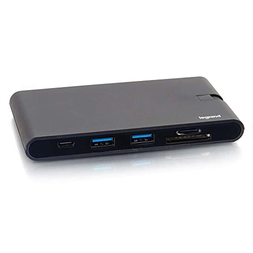 C2G USB-C® 9-in-1 Compact Docking Station with 4K HDMI®, VGA, Ethernet, USB, SD Card Reader and Power Delivery up to 100W