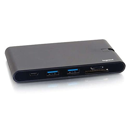C2G USB-C® 9-in-1 Compact Docking Station with 4K HDMI®, VGA, Ethernet, USB, SD Card Reader and Power Delivery up to 100W