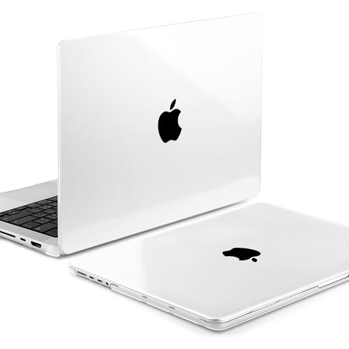 MEEgoodo for M5 MacBook Pro 16 inch Case 2026 2024 2023 2021 (Fit Model A3429/A3428/A3403/A3186/A2991/A2780/A2485) M5 M4 M3 M2 M1 Pro/Max, Laptop Case with Keyboard & Webcam Cover, Crystal Clear - color: Crystal Clear