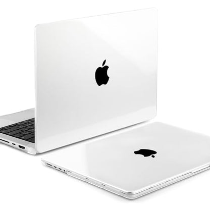 MEEgoodo for M5 MacBook Pro 16 inch Case 2026 2024 2023 2021 (Fit Model A3429/A3428/A3403/A3186/A2991/A2780/A2485) M5 M4 M3 M2 M1 Pro/Max, Laptop Case with Keyboard & Webcam Cover, Crystal Clear - color: Crystal Clear