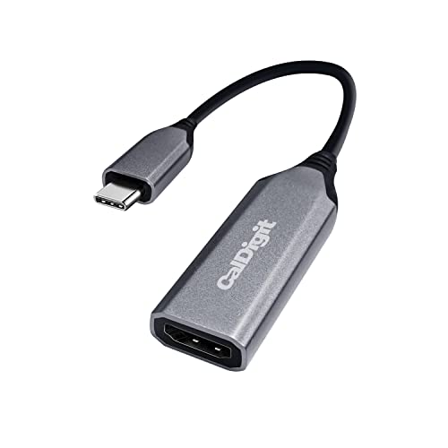 CalDigit USB-C to HDMI 2.1 8K Adapter Dongle - High Refresh Display, HDR, 10 bit, Compatible with Thunderbolt 3, 4, 5 / USB 3.1, USB4 for, 2016+ Apple MacBook Pro & Air (USB-C to HDMI 2.1 (8K)) - style: USB-C to HDMI 2.1 (8K)